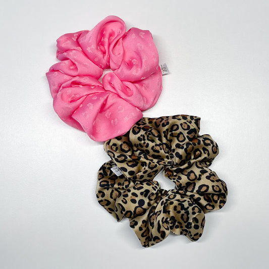 Scrunchies - leopard - L