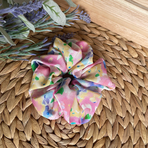 Scrunchies - store blomster - L