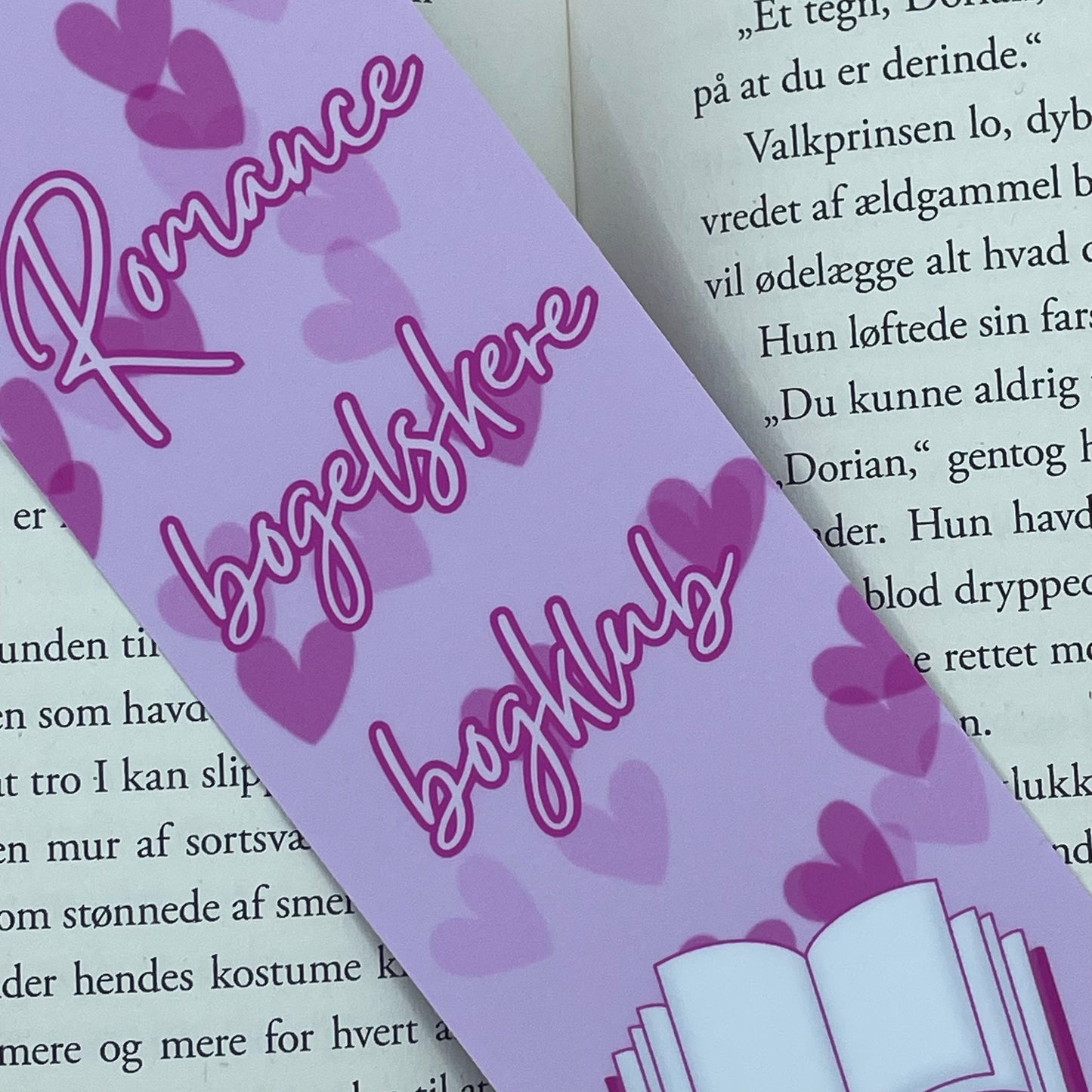 Romance bogklub bogmærke, lamineret